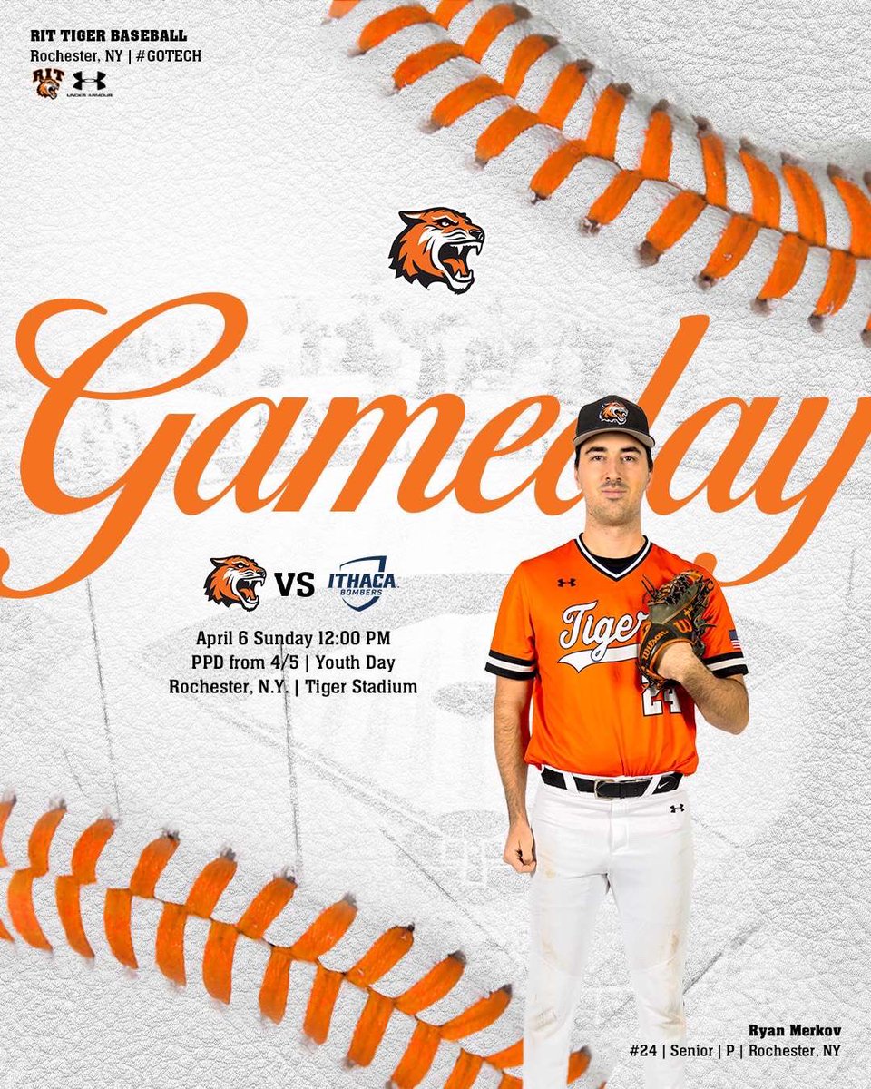 Tigers take on Ithaca for the series finale! Go Tigers! #RollTech