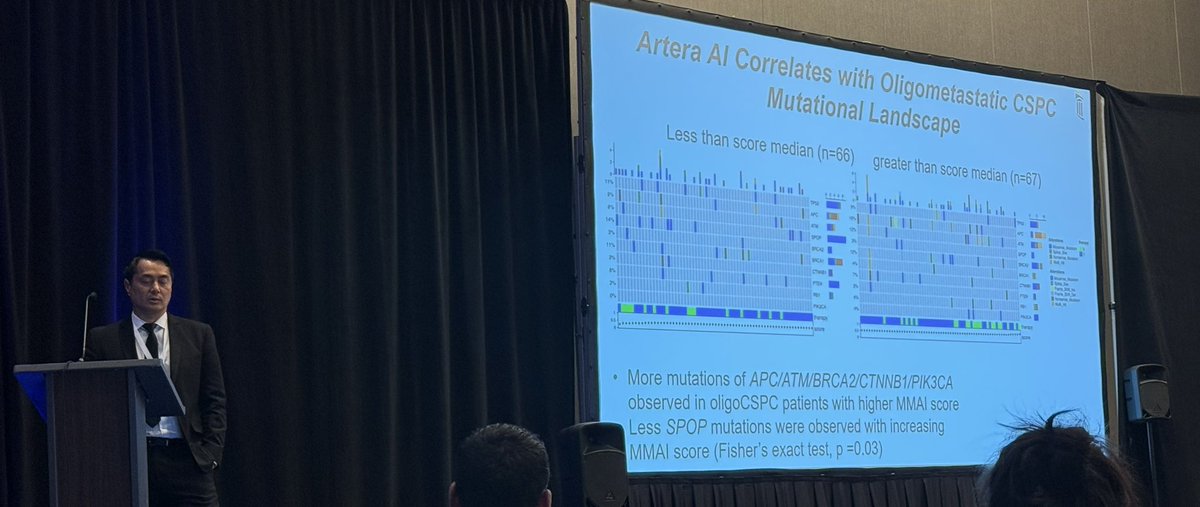 Invited rad onc Dr #PhuocTran w thought provoking discussion on oligometastatic #prostatecancer, pushing limits on genomic changes &amp; digital pathology to help understand disease biology. Last day #UTChrisWood25