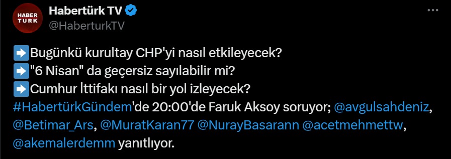 Berhan Şimşek'in aday yapılmadığını iddia etmesinin ardından yandaş medya, bugün gerçekleştirilen Olağanüstü Kurultay'ın da geçersiz sayılabilme ihtimalini tartışmaya başladı

#CHPKurultay 
#BerhanŞimşek