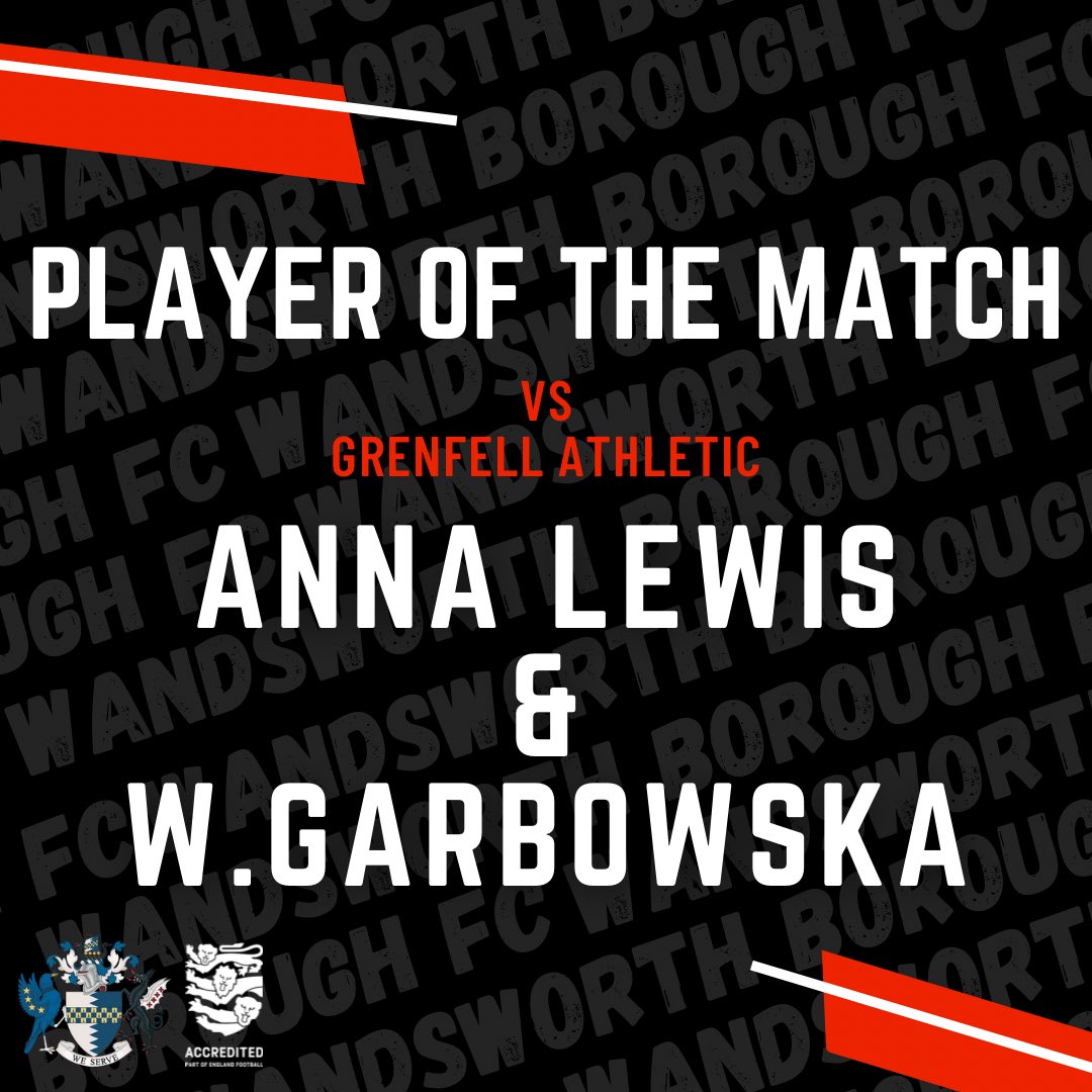 Two players stood out in our game today, working tirelessly throughout and standing strong for the full 90! Congratulations to both Wiki and Anna on a shared POTM 👏🏼 ❤️🖤