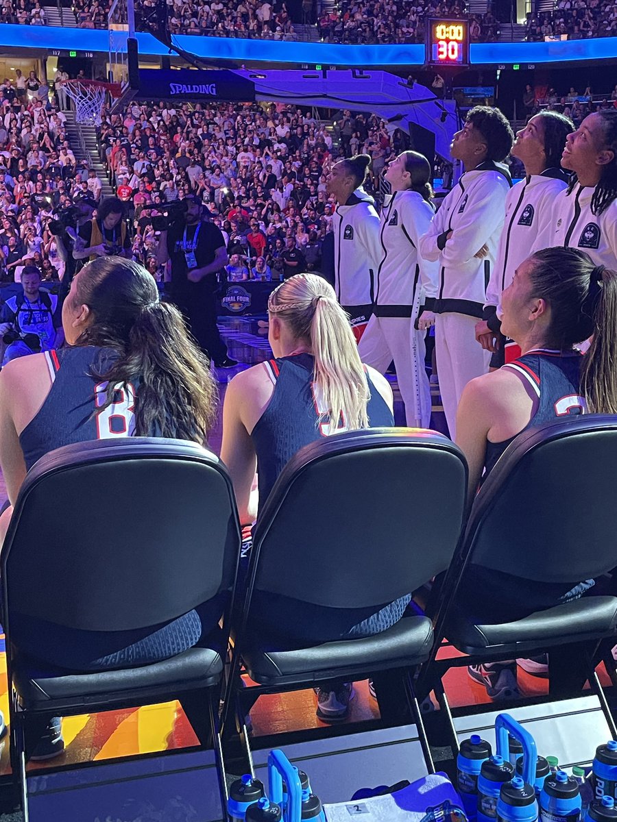 My view of today’s game. Sitting behind the UConn bench.

Game on ABC now.