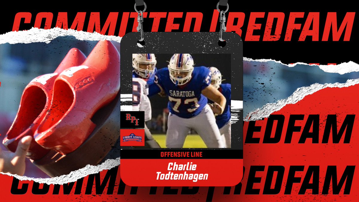 🔴 Welcome to the #REDFAM Class of '29! ⚫️ 

🖊️: Charlie Todtenhagen, <a href="/CharlieTodtenh/">Charlie Todtenhagen</a>
 📍: Saratoga Springs High School, NY 
🏈: Offensive Line 
📚: Engineering 
🔗: hudl.com/video/3/182425…