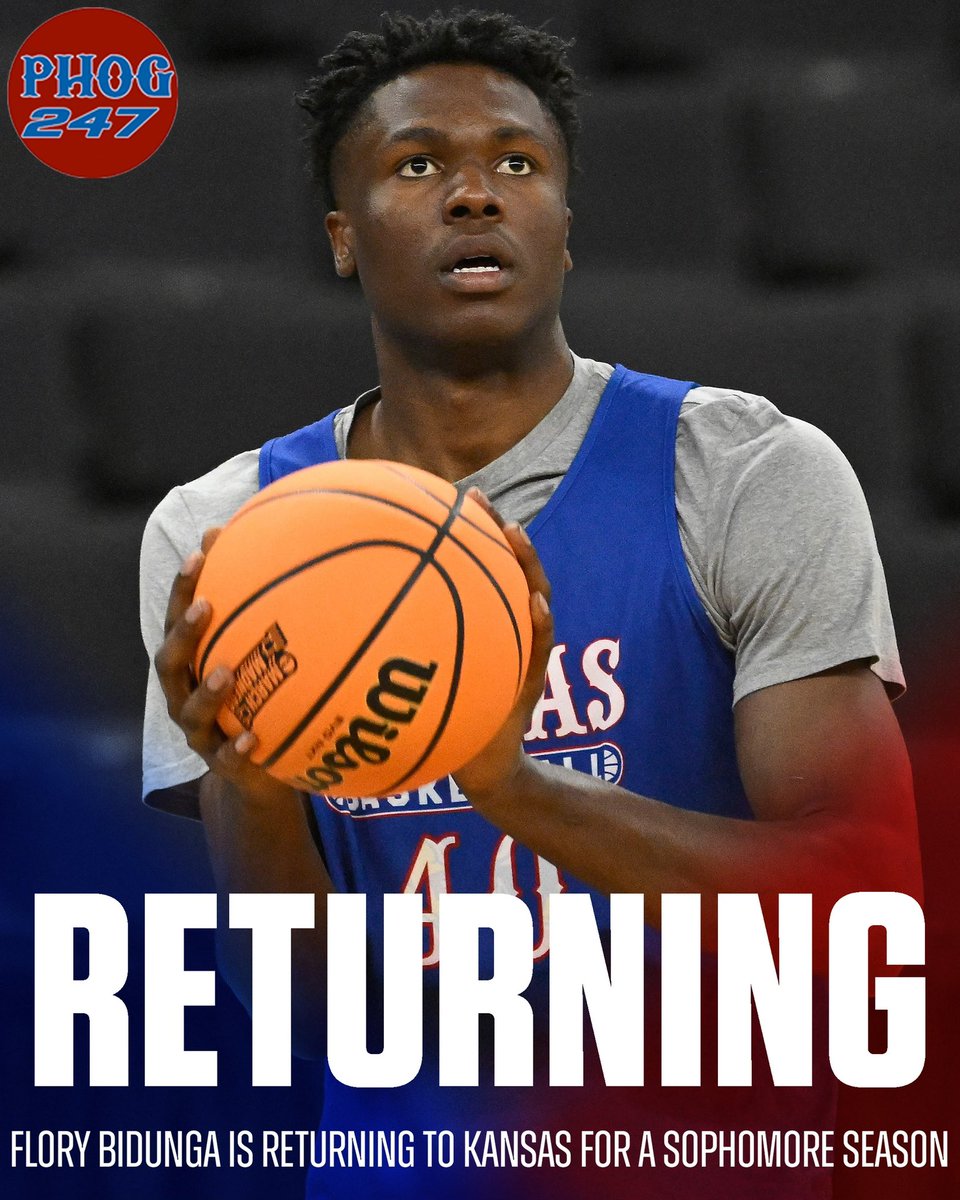 BREAKING: Flory Bidunga is returning to Kansas for his sophomore season, <a href="/PeteThamel/">Pete Thamel</a> reports. 

Huge boost for #KUbball.

More: 247sports.com/college/kansas…