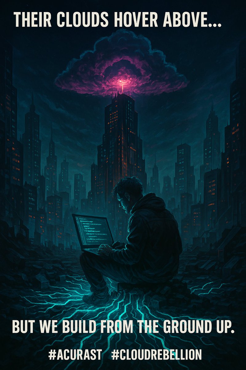 REXtheeTREX's tweet image. &quot;They Control the Skies, But We Own the Code&quot; &quot;Their Clouds Hover Above… But We Build From the Ground Up.&quot; #Acurast #CloudRebellion #CodeIsPower #depin #acurast #phonefarm @Acurast rebellion.acurast.com/?ref=n3kdoj