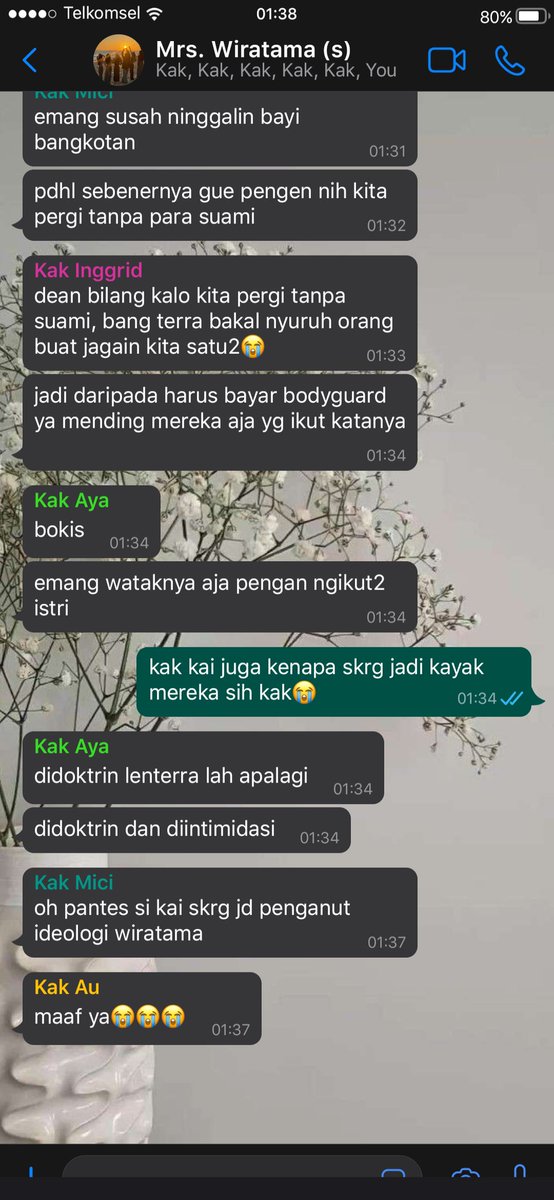 lavanyajune's tweet image. ❓ Pernah liburan masing masing gitu gak khusus boys/girls time di Wiratama?
💬 bayi bangkotan #tellonym tellonym.me/lavanyajune/an…
