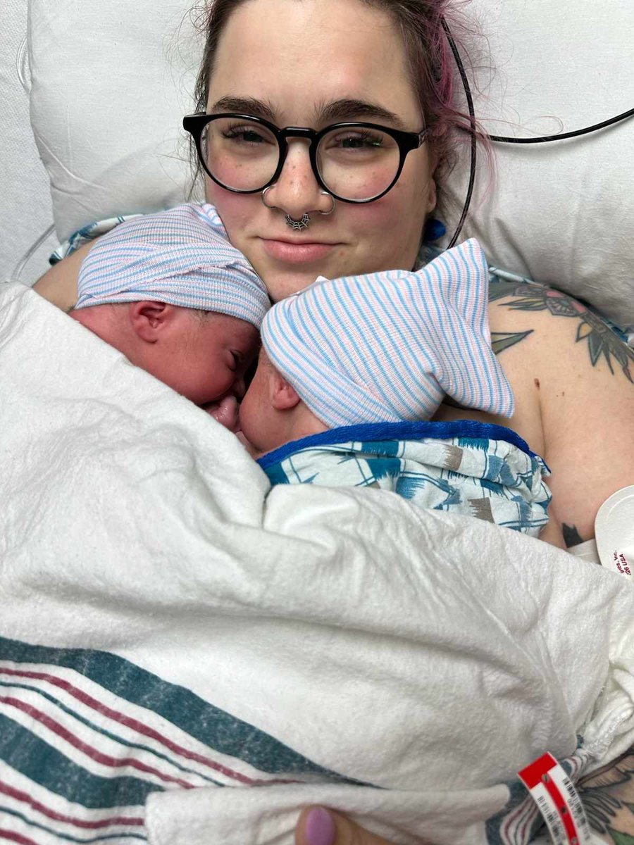 Surprise!  I had two babies last night!