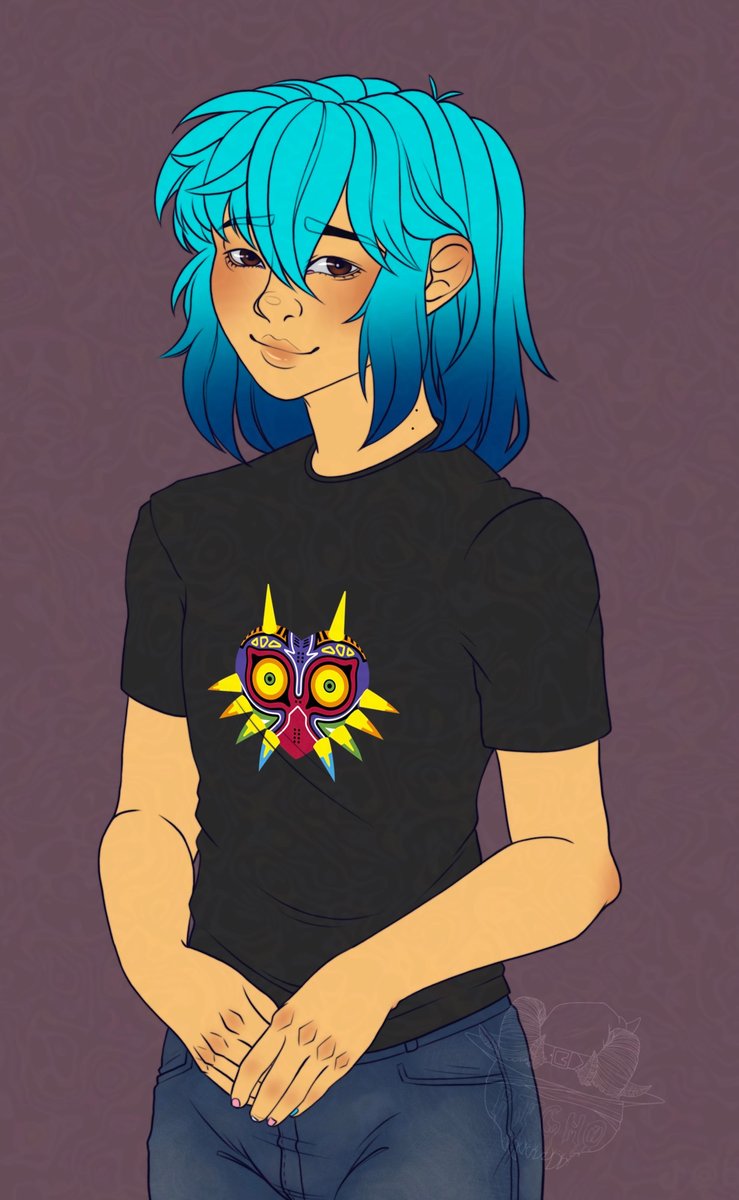 PTGHO's tweet photo. Recently decided to do a redraw of one of my old ocs, Dannie! He’s a Korean-American trans male ❤  I’m gonna be using him in a DnD setting sort of thing, so I figured a new art of him was in order since I haven’t drawn him in 3 years lmao  

#art #oc #digitalart #lgbtq https://t.co/8gLcODoXGq