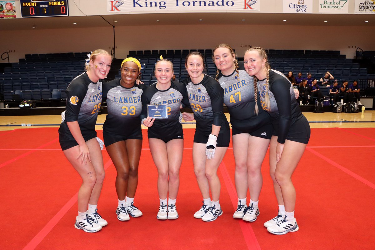 Lander Athletics (@landerathletics) on Twitter photo Congratulations to <a href="/LanderAcroTumb/">Lander Acrobatics & Tumbling</a> on capturing the Open Toss title at the Conference Carolinas Individual Event Finals! Go Bearcats!
#cLawsUp Congratulations to <a href="/LanderAcroTumb/">Lander Acrobatics & Tumbling</a> on capturing the Open Toss title at the Conference Carolinas Individual Event Finals! Go Bearcats!
#cLawsUp