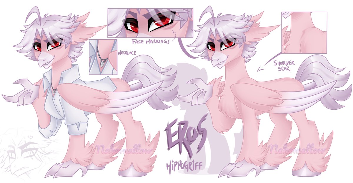Finally finished a ref of my oc Eros 🔪
#mlp #mlpfim #hippogriff