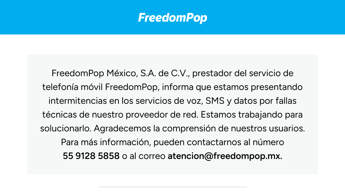 FreedomPop México tweet media
