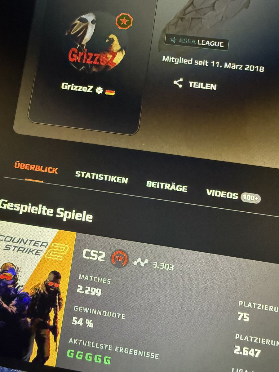 Wenn es nicht in der Liga läuft sieht wenigstens Faceit gut aus🤑