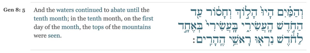 JamesBejon's tweet photo. Could a kind #LXX scholar give me a sense of which MSS have the mountains seen on the first day of the 11th month rather than the 10th month in Gen. 8.5? https://t.co/kyAJR2GJxQ