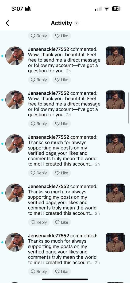 okay <a href="/JensenAckles/">Jensen Ackles</a> not Too much now..