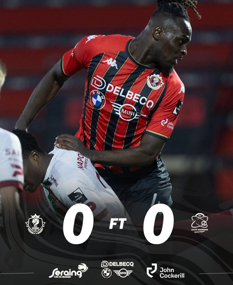 RfcSeraing167's tweet photo. 🔴⚫️ [FT] 0-0 : Fin du match ! Nos Métallos se sont montrés sérieux et solidaires dans cette rencontre et décrochent un point face à Zulte-Waregem !

#SERZWA https://t.co/dtbl9GzWhK