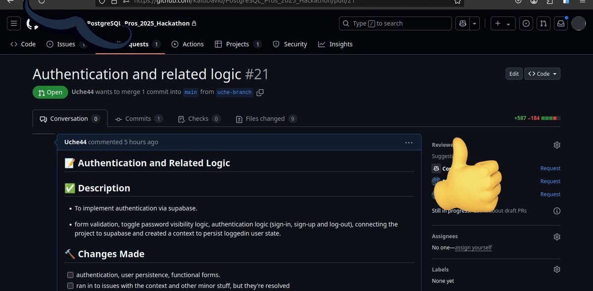 perpetualuchec5's tweet image. Day88 #100DaysOfCodeAndDesign @devtochukwu @SarcasticGeek4u 
Today, I completed my assigned task for my team in the ADC hackathon. I connected our project to supabase, implemented validation for the authentication forms (with password visibility toggle too) and the..