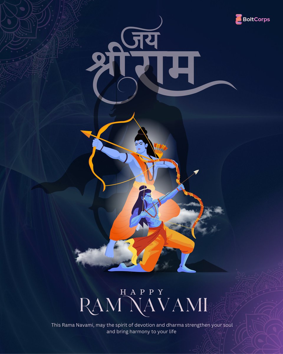 Bolt_Corps's tweet image. 🙏Wishing you all a blessed Ram Navami from BoltCorps!🙏
Let’s lead with righteousness, respect, and compassion—just like Lord Ram.
जय श्री राम
#RamNavami #BoltCorps #TechWithValues #जयश्रीराम