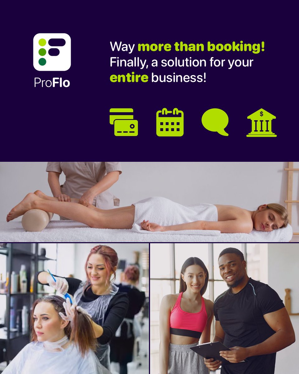 ProFloApp's tweet photo. Personal service pros, don't settle for just a booking solution. Streamline your entire business! Coming April 2025. https://t.co/puGj1JIh1x