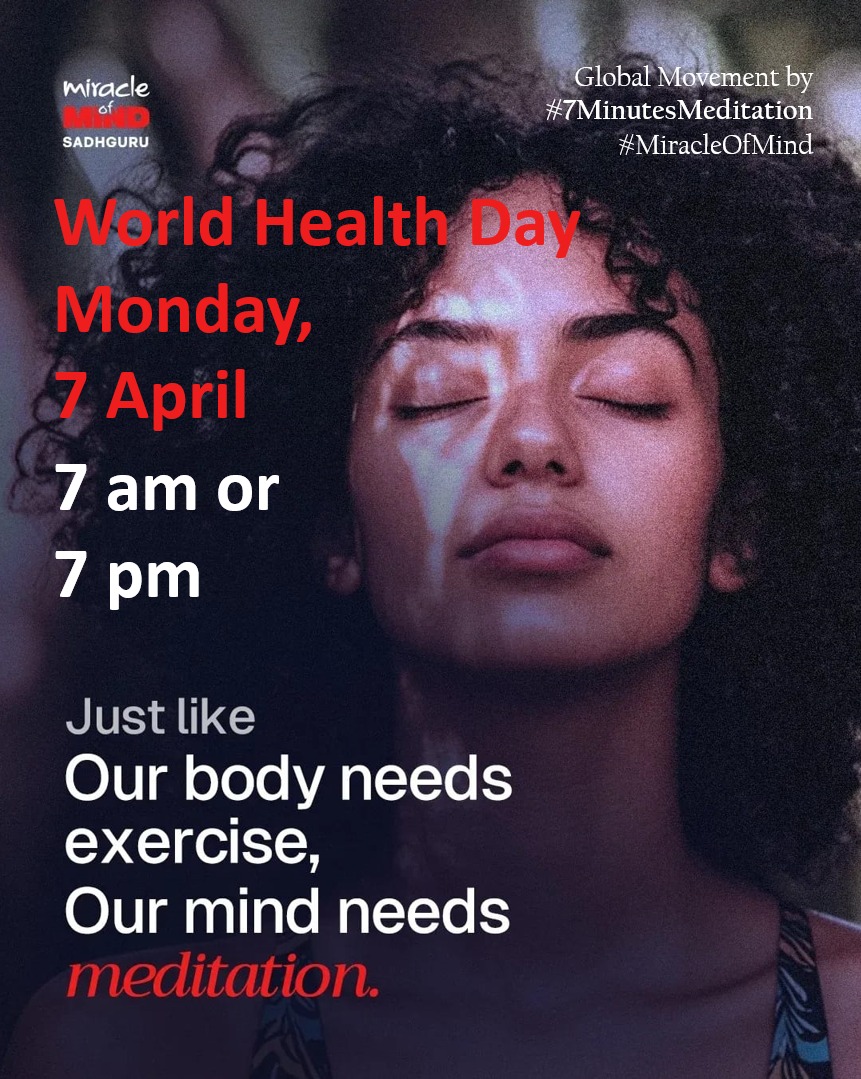 Health issues inside our Mind can't be seen as clearly as we can see physical health issues. Let's do something about it this #WorldHealthDay2025 with a #7MinutesMeditation on #MiracleOfMind App.

Download now: miracleofmind.sng.link/Aoy32/fabv/r_9…