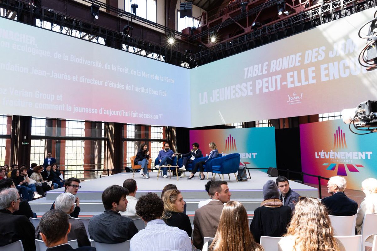 Albane Branlant (@albaneblt) on Twitter photo S’engager en politique, c’est faire le pari de l’avenir, celui des idées, de l’espoir et des luttes partagées.
Très heureuse d’avoir animée la table-ronde des <a href="/JeunesMacron/">Les Jeunes avec Macron</a> : « La jeunesse peut-elle encore rêver ? » avec <a href="/AgnesRunacher/">Agnès Pannier-Runacher 🇫🇷🇪🇺</a> <a href="/StewartChau_/">Stewart Chau</a> <a href="/DDreuil/">Dorian Dreuil</a> #6avril #Renaissance S’engager en politique, c’est faire le pari de l’avenir, celui des idées, de l’espoir et des luttes partagées.
Très heureuse d’avoir animée la table-ronde des <a href="/JeunesMacron/">Les Jeunes avec Macron</a> : « La jeunesse peut-elle encore rêver ? » avec <a href="/AgnesRunacher/">Agnès Pannier-Runacher 🇫🇷🇪🇺</a> <a href="/StewartChau_/">Stewart Chau</a> <a href="/DDreuil/">Dorian Dreuil</a> #6avril #Renaissance