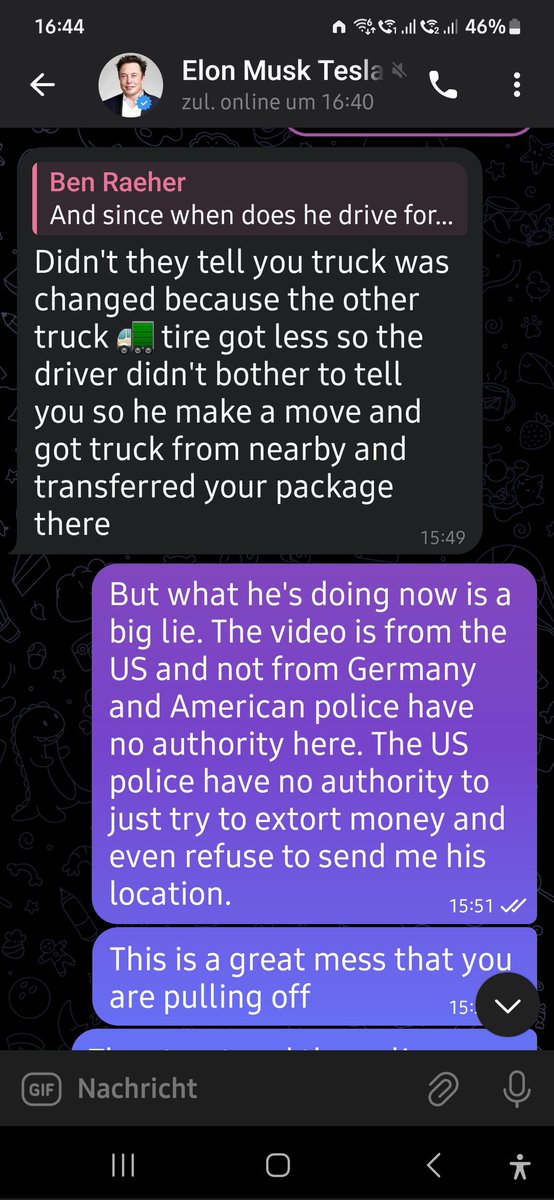 Der Fahrer der dann kommt um das Ausliefern zu sollen fängt dann auch an einen zu erpressen wie man auf dem Video sehen kann fährt er angeblich in Deutschland auf amerikanischen Straßen und verlangt weitere 500$ weiter im nächsten Post