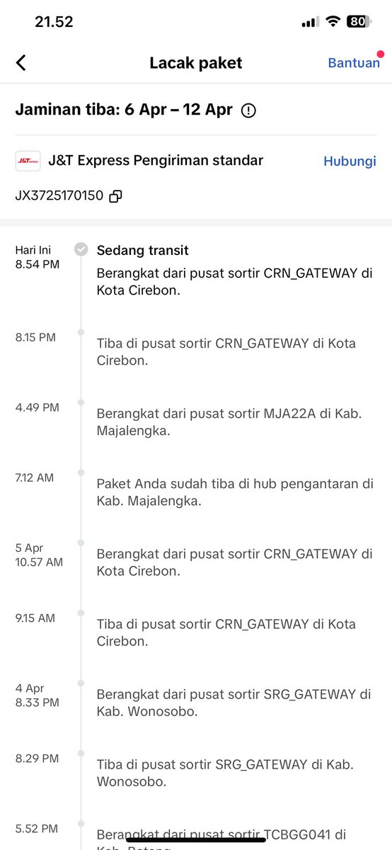 deadeyyy's tweet photo. Eh knp d bawa ke sortir cirebon, pdhl td pagi d majalengka @jntexpressid JX3725170150 https://t.co/LaMLBDr1xv