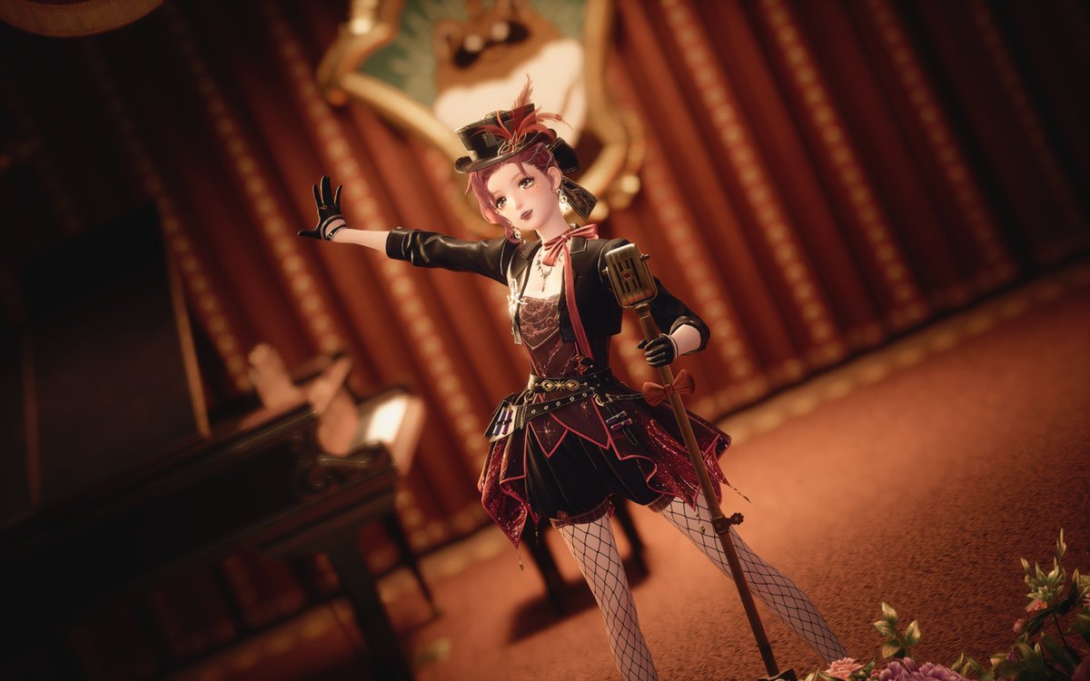 hummingsylph's tweet image. made a burlesque-ish nikki in #InfinityNikki with @raineseance ❤️

that's our daughter Cherry Colette 🍒✨