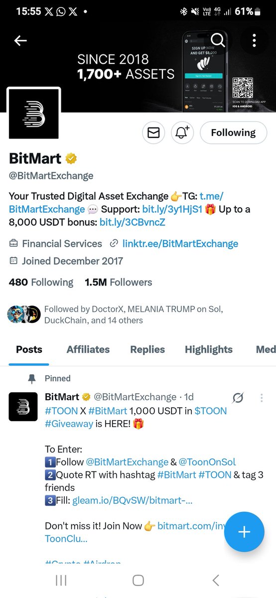 EmperorKizzo's tweet photo. @BitMartExchange Successfully followed 
I could see 9 Cpen
@Belbeljum @Gayu_BTC @marjidofficial https://t.co/DFFvCKXZSz