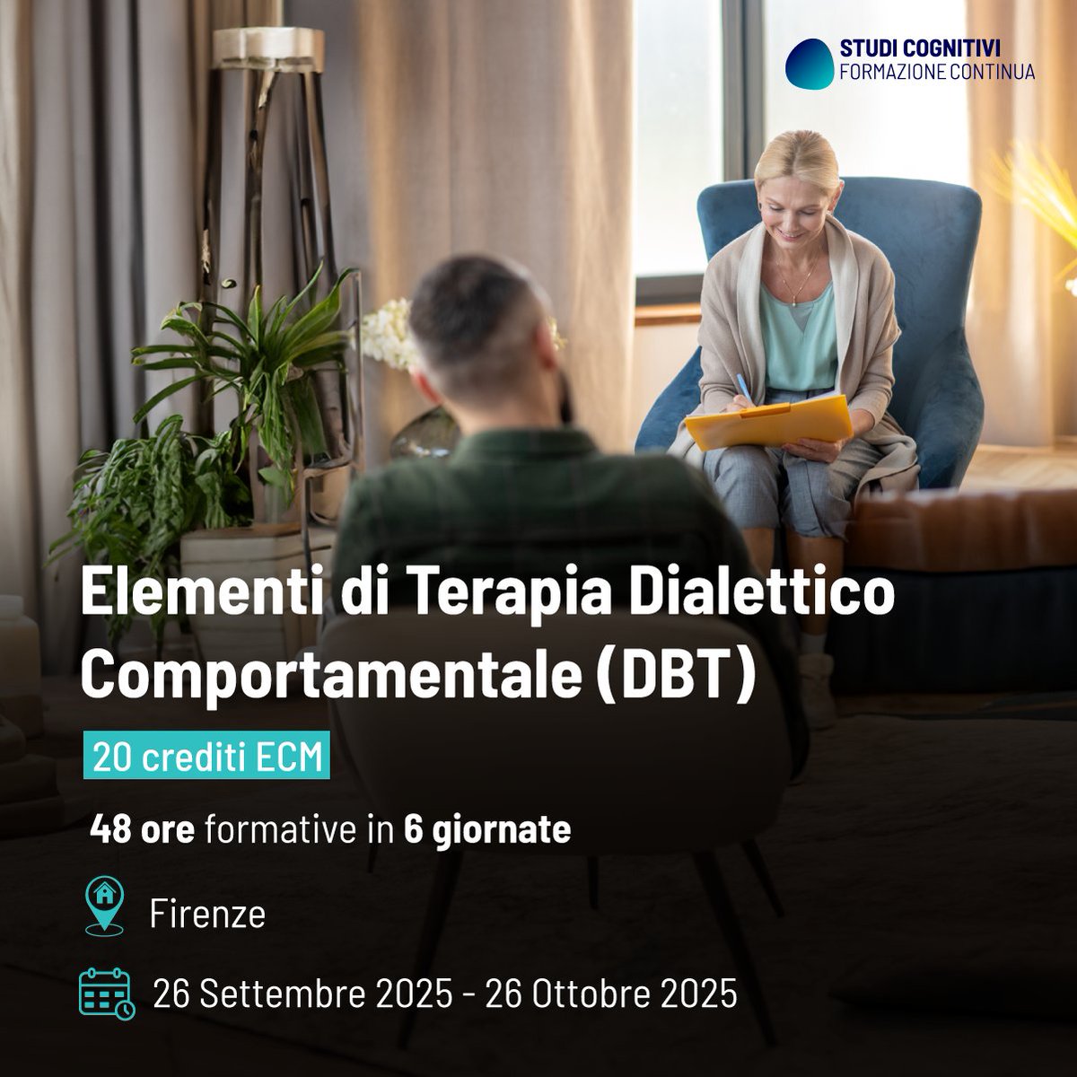 📚 ELEMENTI DI TERAPIA DIALETTICO COMPORTAMENTALE (DBT)

⏰ 48h di formazione in 6 giornate - 20 crediti ECM 

📍 Firenze 

📅 26 Settembre 2025 - 26 Ottobre 2025 

👉 Per info: stateofmind.it/eventi/corso-d…

#ecm #dbt
