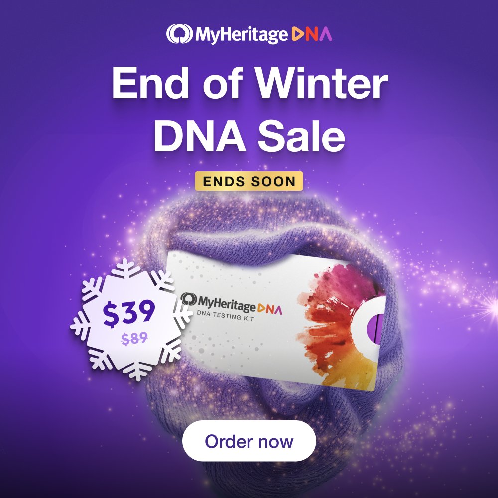 MyHeritage's tweet photo. Still thinking about it?
Our DNA Sale won’t last forever.
Discover who you really are: https://t.co/A58nEOCqy4
#DNAStory #MyHeritage https://t.co/1dLh1VMYHq
