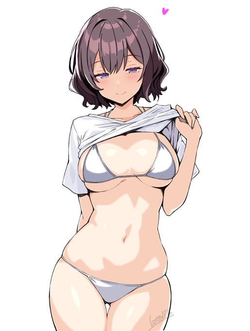 白で下の紐だけの差分 