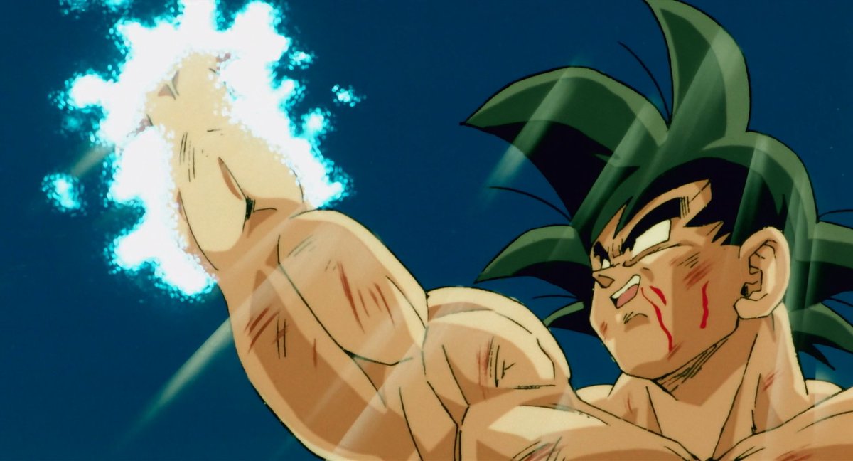 dbslat's tweet image. Goku using Spirit Bomb to finish off Slug  Dragon Ball Z: Lord Slug (1991)