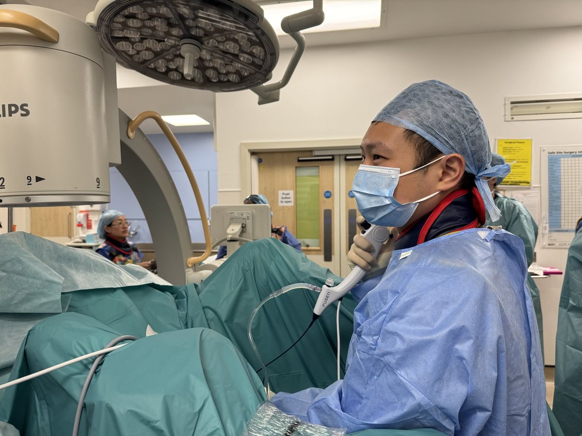 sarathnalagatla's tweet photo. Congratulations to ⁦@JonLeeXW⁩ !
Very proud that you have mastered PC Renal access for Supine Mini PCNl! Doing 7 cases in one week is incredible! https://t.co/MTMHVhoFoT
