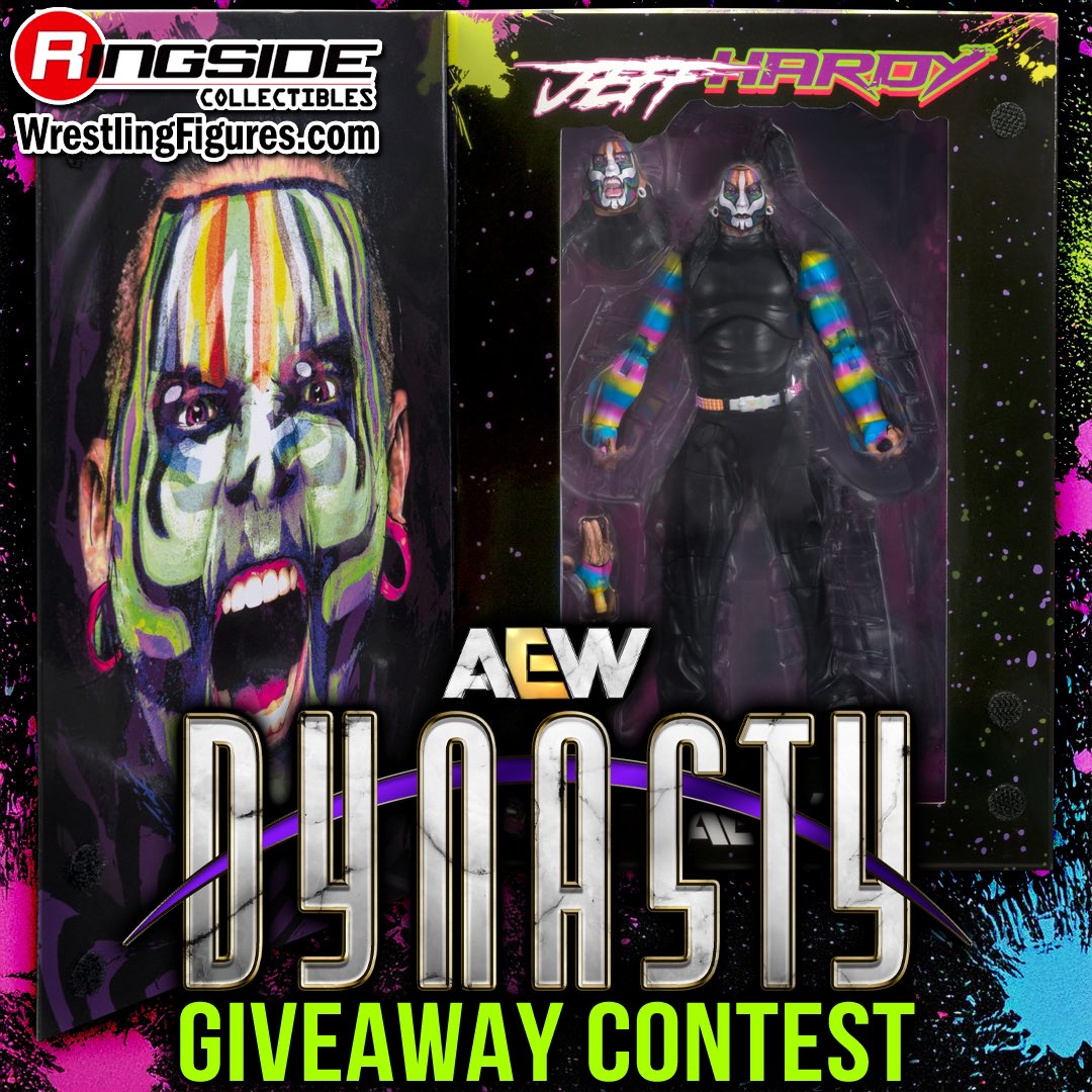 Ringside Collectibles (@ringsidec) on Twitter photo ๐ AEW DYNASTY GIVEAWAY ๐
Enter our AEW Dynasty Giveaway Contest for your chance to win a Jeff Hardy (Black Light Edition) <a href="/AEW/">All Elite Wrestling</a> Ringside Exclusive! Get it before itโs released to the general public!
To enter:
- Must be following <a href="/RingsideC/">Ringside Collectibles</a>
- Like & Share THIS post
- Reply ๐ AEW DYNASTY GIVEAWAY ๐
Enter our AEW Dynasty Giveaway Contest for your chance to win a Jeff Hardy (Black Light Edition) <a href="/AEW/">All Elite Wrestling</a> Ringside Exclusive! Get it before itโs released to the general public!
To enter:
- Must be following <a href="/RingsideC/">Ringside Collectibles</a>
- Like & Share THIS post
- Reply