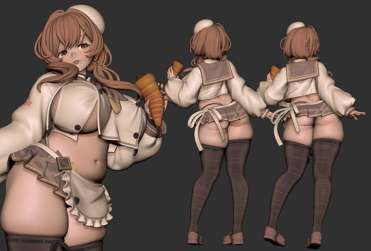 Foxjump_studio's tweet image. [니케 - 빵순이]
[NIKKE - Bready] (No weapon)

원형: @illlrabbit 

#NIKKE #NIKKEfanart #Bready #브래디 #figure #Zbrush