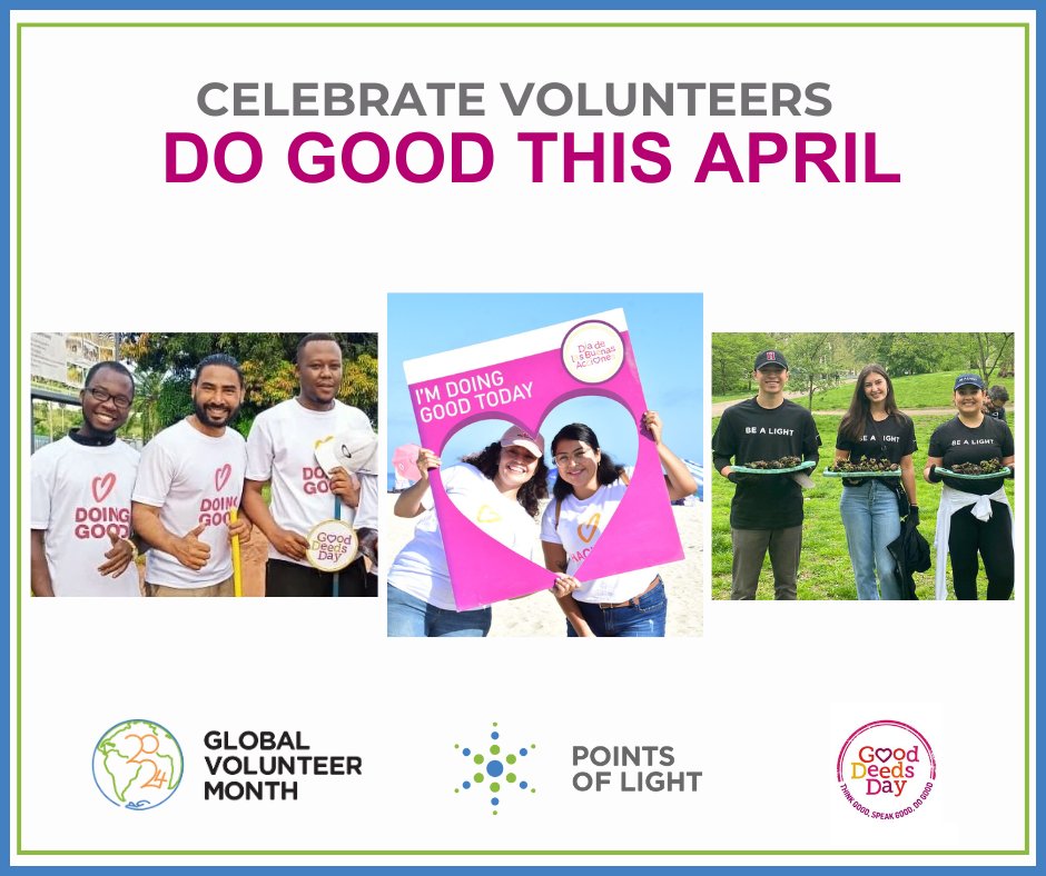 InterfaithMinistries (@interfaithmin) on Twitter photo Do good this April! We're thrilled to join <a href="/PointsofLight/">Points of Light</a> and <a href="/GoodDeedsDay/">Good Deeds Day</a> in celebrating #GlobalVolunteerMonth and #GoodDeedsDay! Get involved today by volunteering at IMHouston.org or through our program Volunteer Houston <a href="/VolunteerHou/">Volunteer Houston</a> at VolunteerHou.org. Do good this April! We're thrilled to join <a href="/PointsofLight/">Points of Light</a> and <a href="/GoodDeedsDay/">Good Deeds Day</a> in celebrating #GlobalVolunteerMonth and #GoodDeedsDay! Get involved today by volunteering at IMHouston.org or through our program Volunteer Houston <a href="/VolunteerHou/">Volunteer Houston</a> at VolunteerHou.org.
