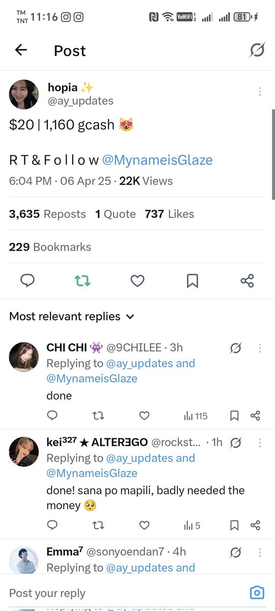 itsurYeri's tweet photo. @ay_updates @MynameisGlaze Manifesting, pang dagdag baon po! ❤️ https://t.co/I7rL2F0DBN