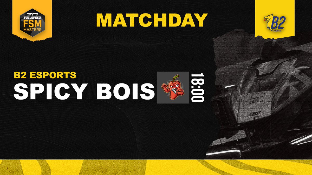 Prepare your speedslides, FSM playday starts today at 6pm against Spicy Bois. Make sure to join in at twitch.tv/b2_esports