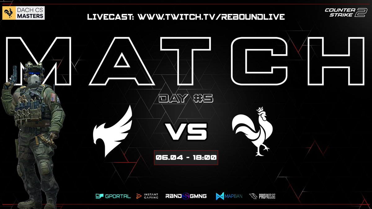 Rebound Gaming (@reboundcomgg) on Twitter photo Letzter Tag in der Spielwoche 5 fรผr die <a href="/dachcs/">DACH CS Masters</a> Masters. Heute mit einem starken Matchup in der Division 3.
<a href="/infesports_gg/">INF Esports</a> vs. #UnkreativLFO
๐๏ธ <a href="/faviidgg/">Faviid ๐ด๓ ง๓ ข๓ ท๓ ฌ๓ ณ๓ ฟ</a>
๐๏ธ 06.04.2025 - 18:00 Uhr
๐บ twitch.tv/reboundlive
TUNE IN!!! ๐ฅ๐ฅ๐ฅ Letzter Tag in der Spielwoche 5 fรผr die <a href="/dachcs/">DACH CS Masters</a> Masters. Heute mit einem starken Matchup in der Division 3.
<a href="/infesports_gg/">INF Esports</a> vs. #UnkreativLFO
๐๏ธ <a href="/faviidgg/">Faviid ๐ด๓ ง๓ ข๓ ท๓ ฌ๓ ณ๓ ฟ</a>
๐๏ธ 06.04.2025 - 18:00 Uhr
๐บ twitch.tv/reboundlive
TUNE IN!!! ๐ฅ๐ฅ๐ฅ