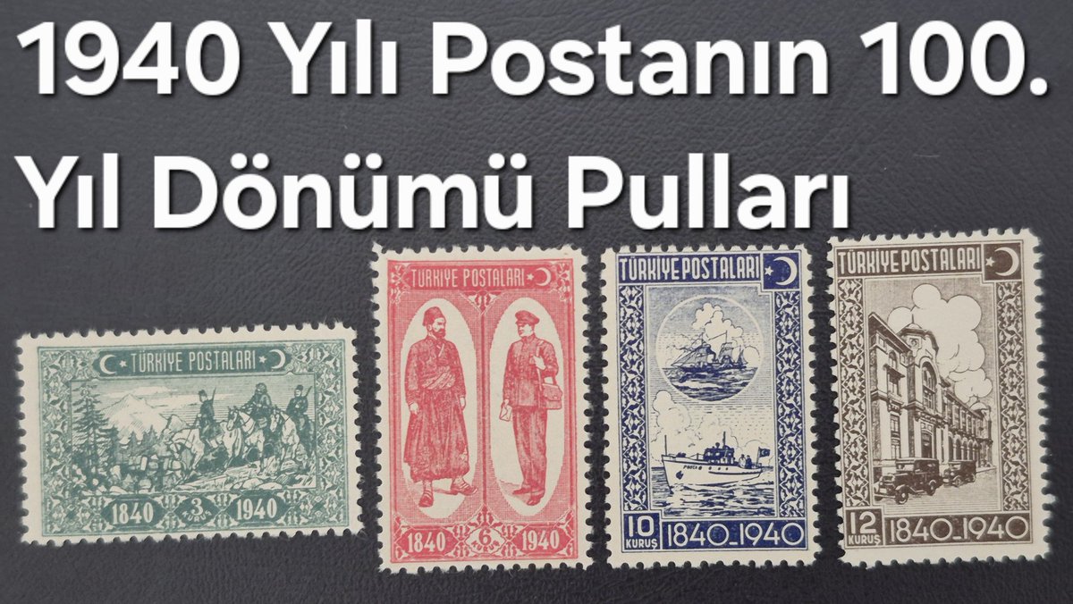 Türkiye Cumhuriyeti 1940 Yılı Postanın 100. Yıl Dönümü Pulları
youtu.be/K5VAT67SMzk
#posta #postacı #postacılık #kargo #ptt #pttkargo #kargocu #pul #pulcu #pulkoleksiyonu #stamp #stampcollection