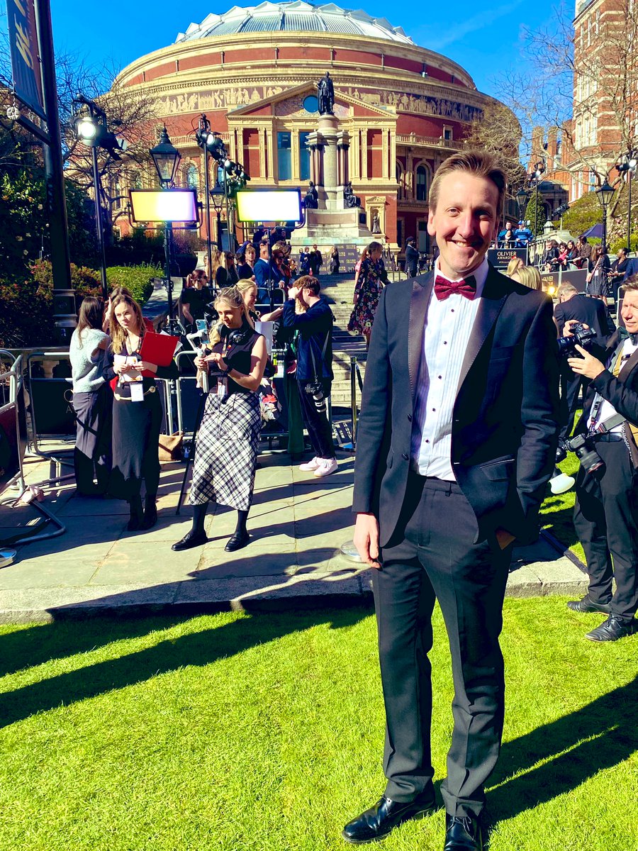 On the green carpet for this year’s <a href="/OlivierAwards/">Olivier Awards</a> !