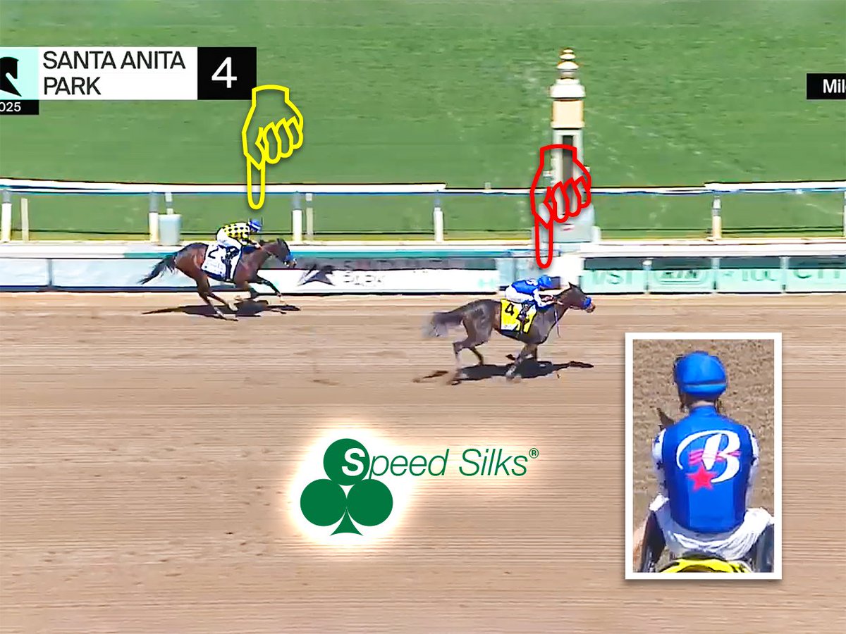 Hey, it's a <a href="/SpeedSilks/">Speed Silks</a>® EXACTA in the $200K Santa Anita Oaks (G2)! <a href="/BaomaCorp/">Baoma Corp</a>'s TENMA won with <a href="/JJHernandezS19/">Juan jose hernandez</a> in the irons; trainer <a href="/BobBaffert/">Bob Baffert</a>. You'll likely see her in the Kentucky Oaks. CSLR's Silent Law placed with Martin Garcia up. Both jockeys wearing Speed Silks brand