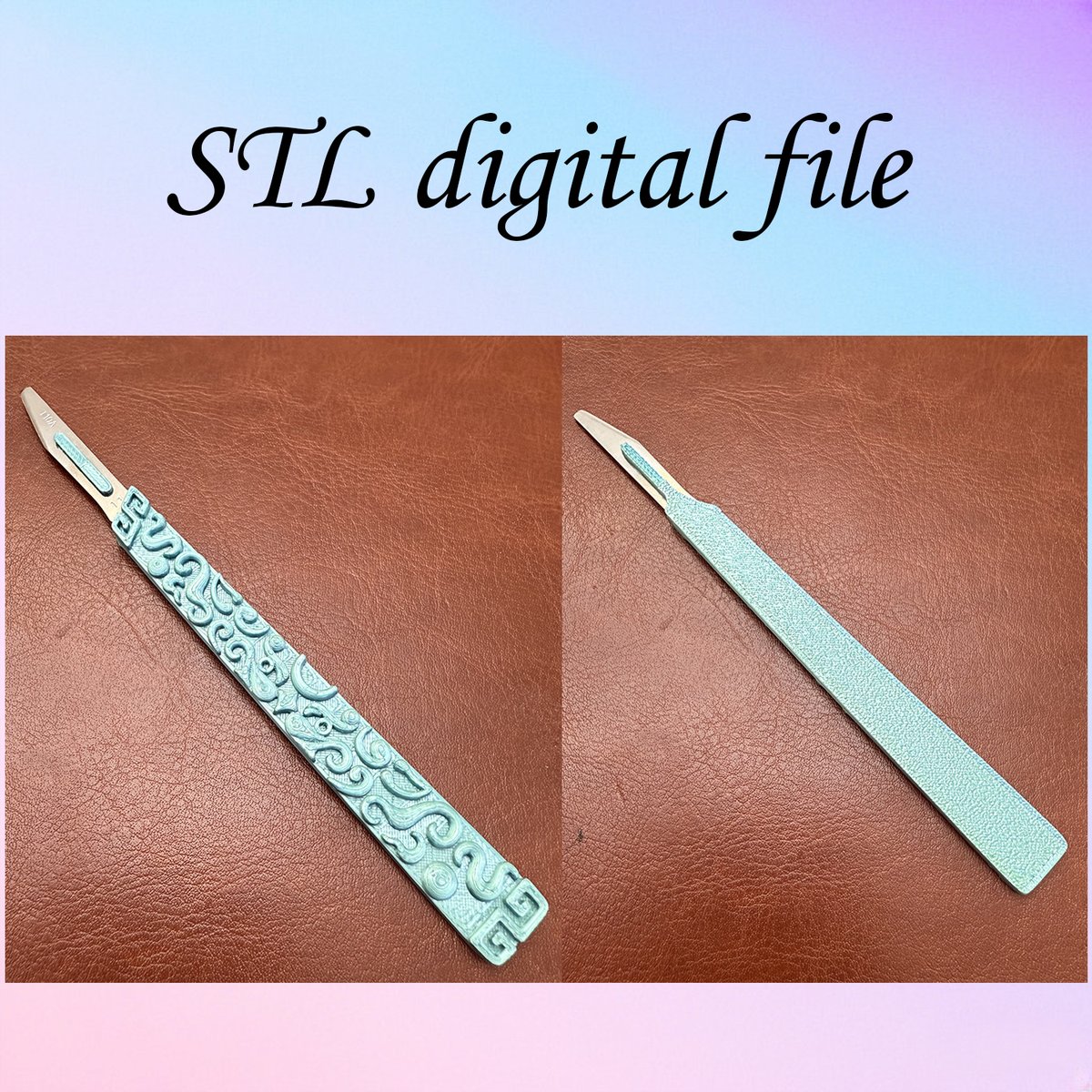 Design7thDim's tweet photo. Excited to share the latest addition to my #etsy shop: 3D STL File-No. 3 Scalpel Handle and Blade-Pixiu pattern-wealth,protection,good fortune- 3D Printable Craft Knife or Toy-Digital Download https://t.co/ONJNxSv0hC https://t.co/69djquFvym