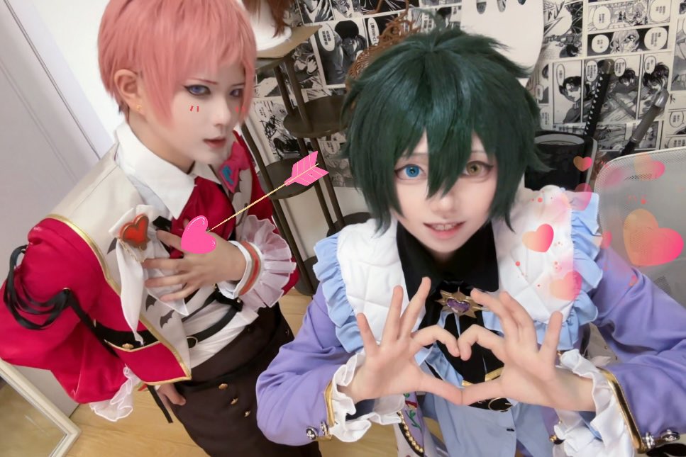 feo01124's tweet photo. 有没有人管管

shu：我
mika：雨宫筱

#あんスタコスプレ https://t.co/aopVpmWPup