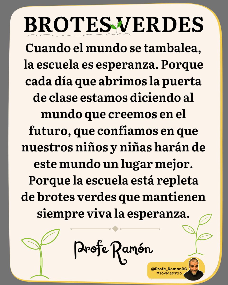 Brotes verdes. 🌱
#soyMaestro