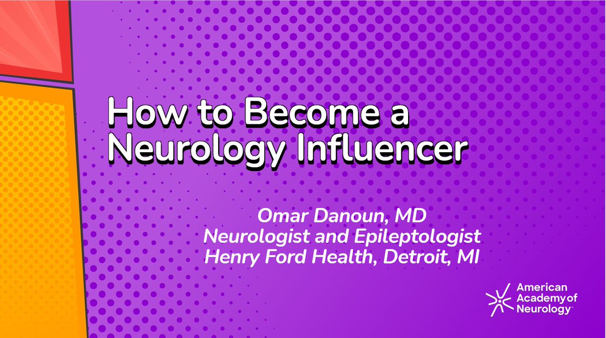 omar_danoun's tweet photo. Join me today to learn all about social media and how to become a neurology influencer. #HeadTalks stage at 3:15 pm today #AANAM https://t.co/p24JlsBUpn