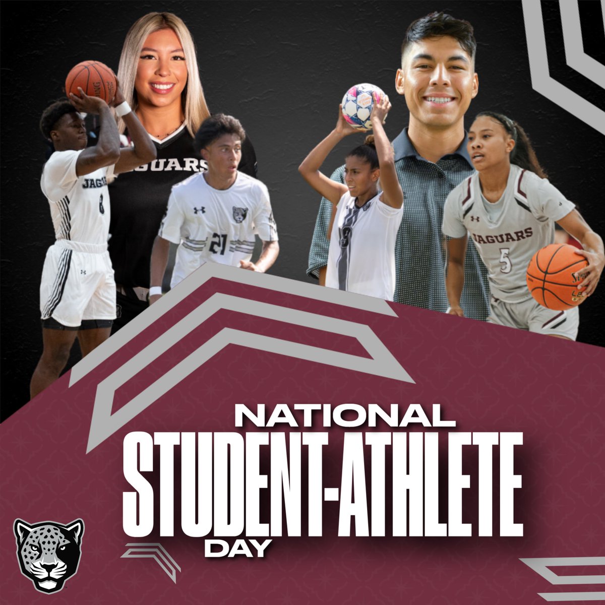 Happy National Student-Athlete Day, Jaguars! 🐾🎉
 Today, we celebrate the hard work, resilience, and passion of our student-athletes who give their all—on the field, on the court, and in the classroom. 💪📚🏆