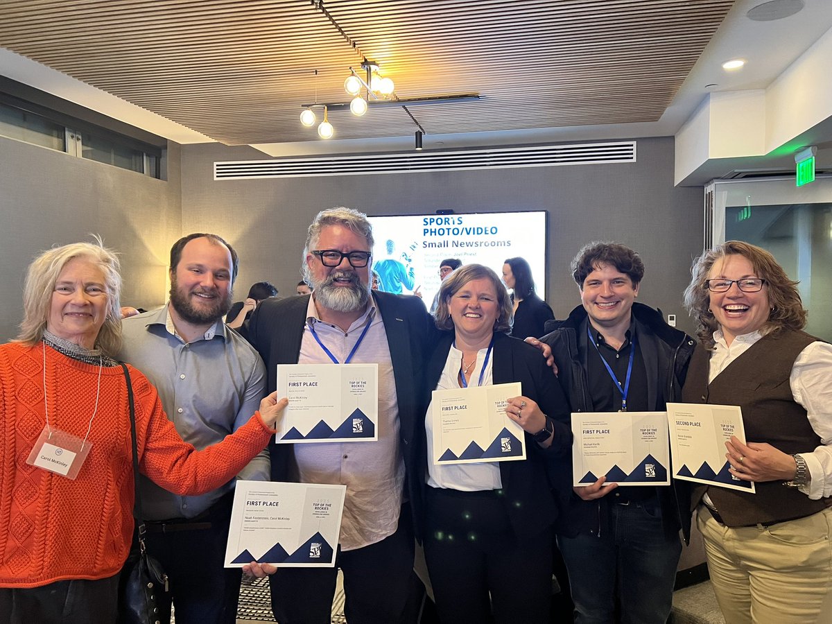 denmanh's tweet photo. Proud of Team Terrific! @DenverGazette @colo_politics @csgazette @SPJCOLO Top of the Rockies! @CarolAMcKinley @nfesty97 @tjgrimes @michaelkarlik @nbrambila https://t.co/hqO2UxLdP7