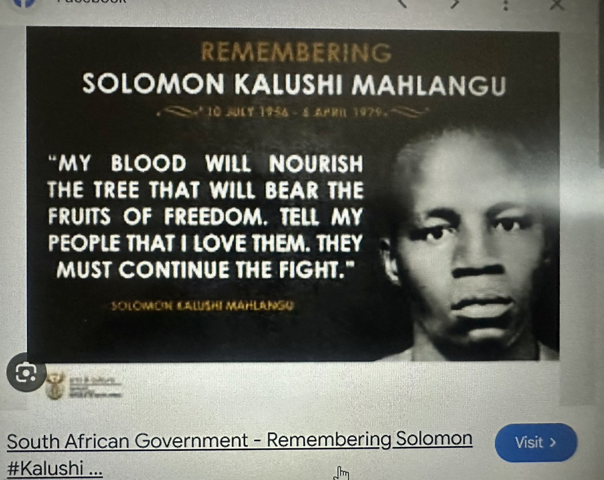 We cannot bring back Solomon Kalushi Mahlangu(executed by hanging today) and others who died for our freedom but we can live in a way that extends all human rights and freedoms, including economic freedom and freedom from hunger, to all. In that way we would repay our debt of