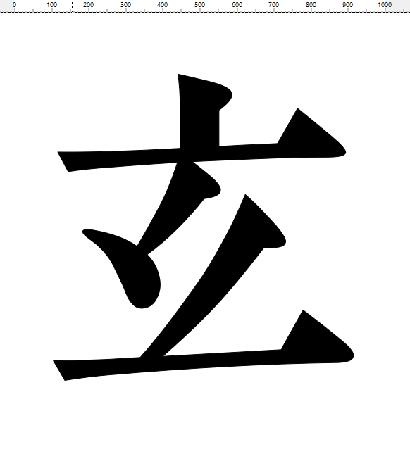 若干古典汉字。