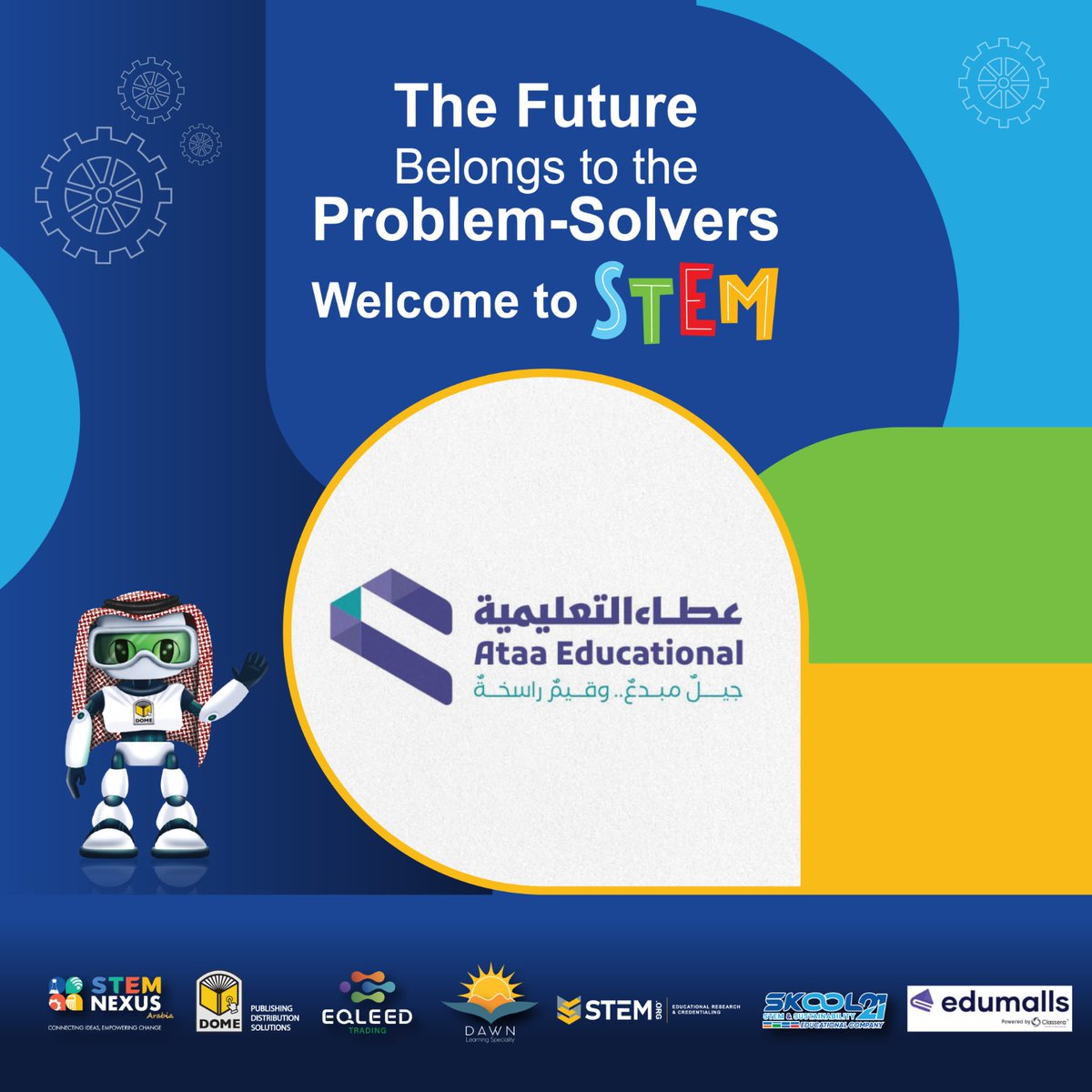 Eqleed_LPD's tweet photo. The future just got brighter 
يسعدنا أن نرحّب بانضمام واحدة من كبرى المؤسسات التعليمية في المملكة.. 
شركة عطاء التعليمية، شريك جديد في صناعة جيل مبدع ومفكّر وباحث 

Together, we believe that the future belongs to problem-solvers.
With Ataa Educational Company, we take a new step toward empowering our students with 21st-century skills through advanced #STEM curriculum 

أهلًا وسهلًا بكم في رحلة التعلّم الملهم!

#عطاء_التعليمية
#السعودية